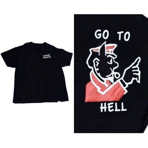 Superr Radical Men’s Black Red Short Sleeve Tee Crew Neck Unisex Size US M NWOT